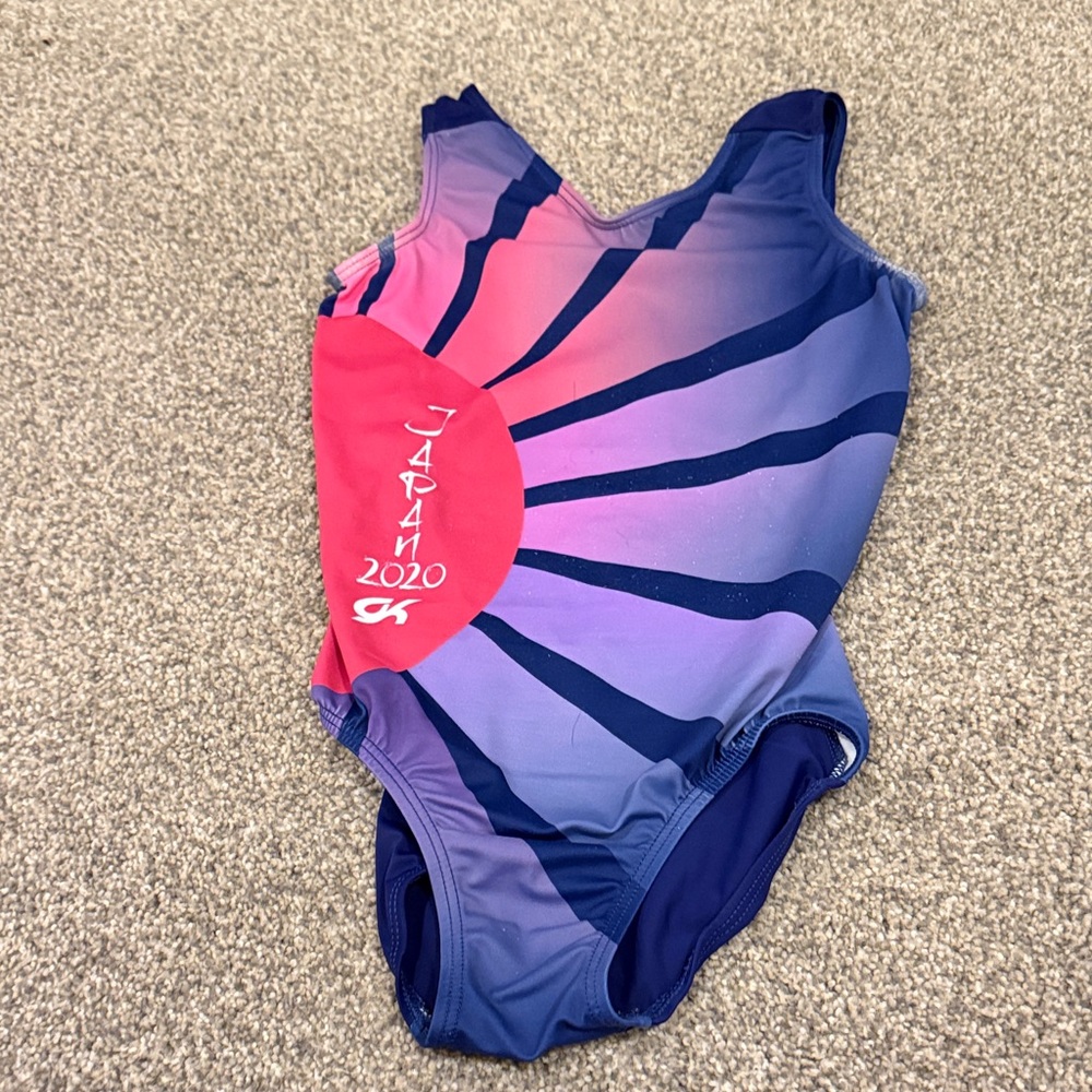 GK leotard - Blue and Pink